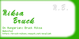 miksa bruck business card